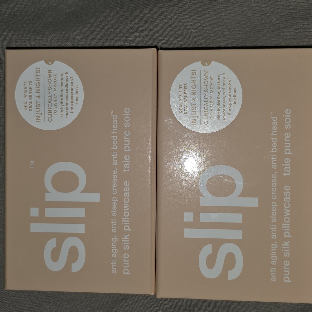 Set of 2 BNIB Slip Caramel Silk  Zippered Pillowcases x2 - Picture 9 of 11